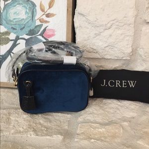 J. Crew Dark Blue Velvet Mini Bag